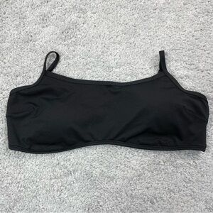 Gilly Hicks Top Womens XXL Black Textured Classic Basic Suit Pool Lake Camp
